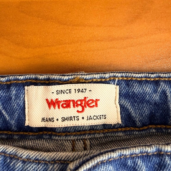 Wrangler Womens Blue Denim Mini Skirt Cutoff Frayed Hem Size 8 - Picture 6 of 9